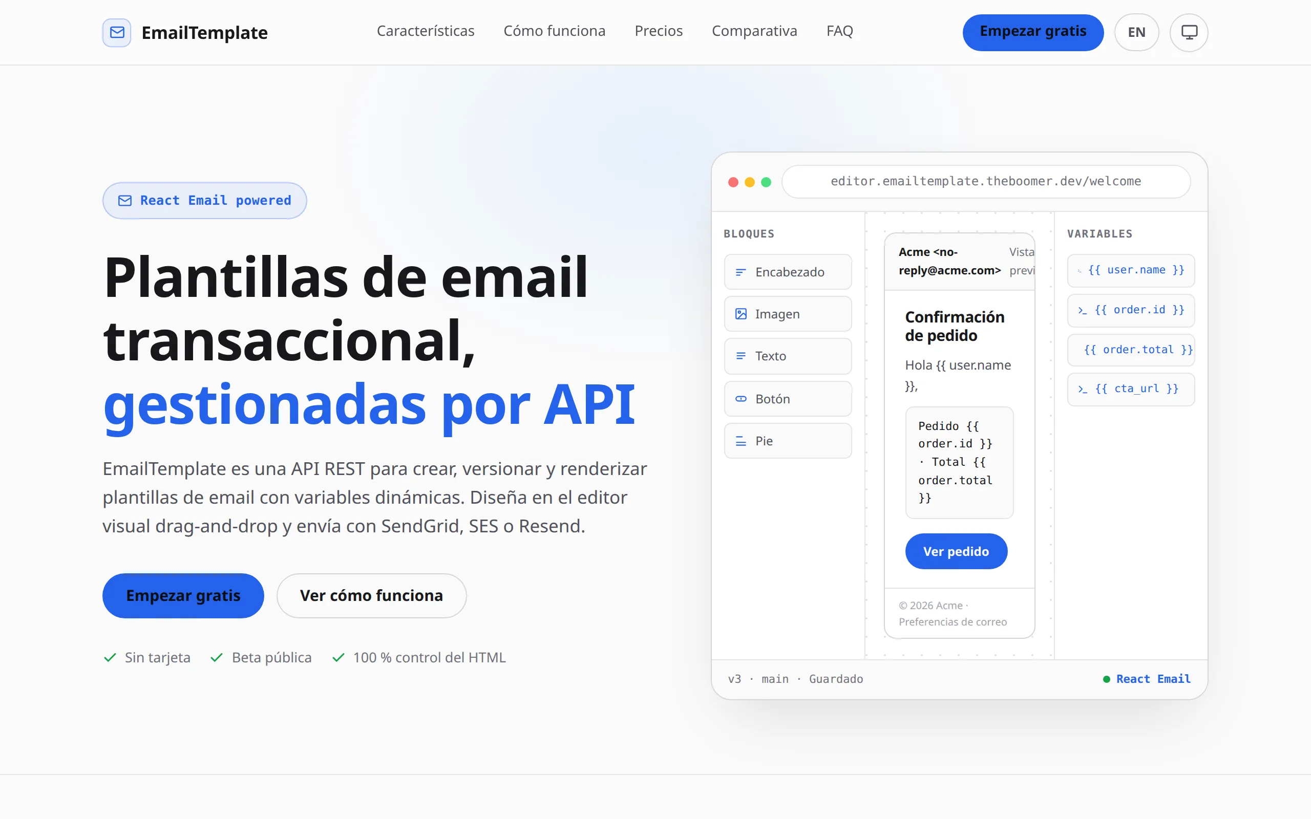 EmailTemplate — product screenshot