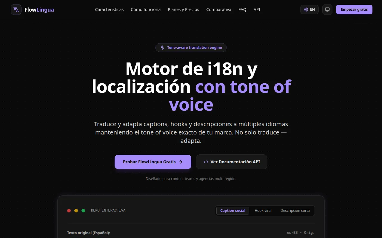 FlowLingua — product screenshot