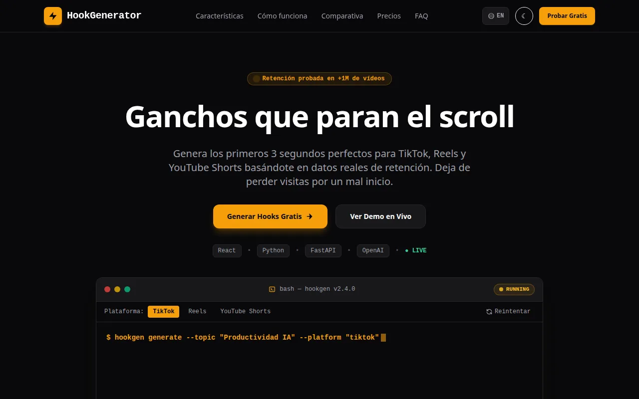 HookGenerator — product screenshot