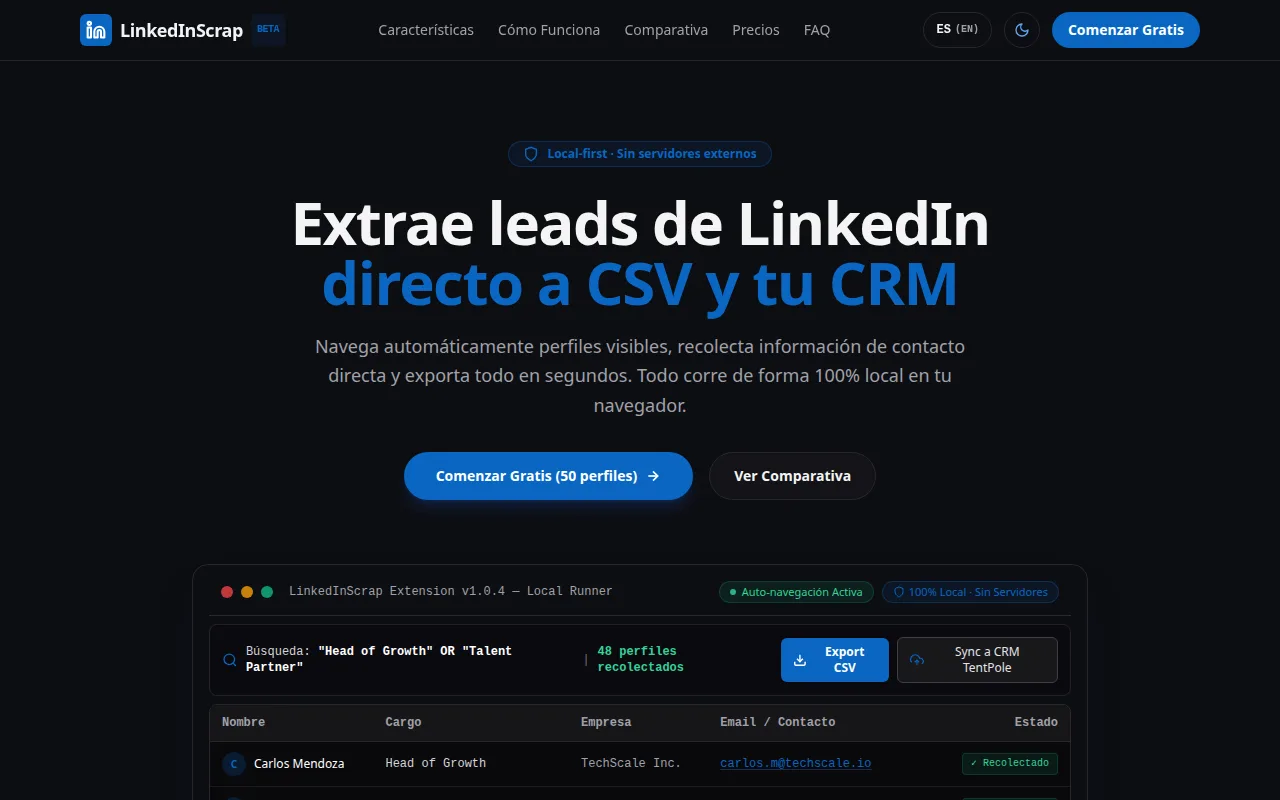 LinkedInScrap — product screenshot