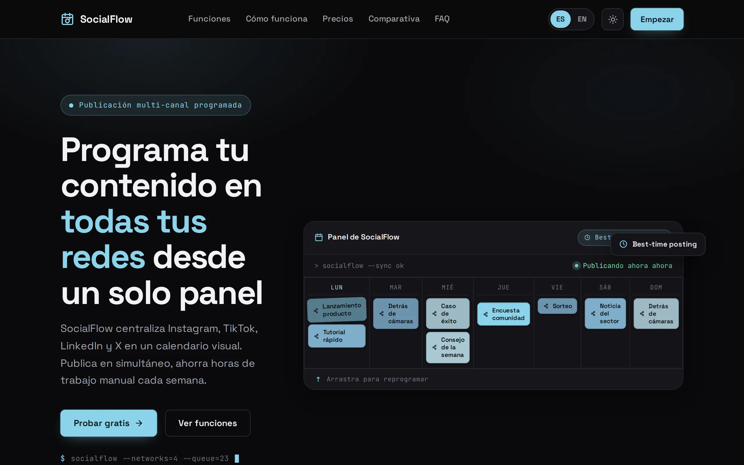 SocialFlow — product screenshot